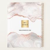 Logo d'agate d'or rose monogramme entreprise 2026 (Dos)