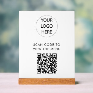 Logo d'analyse de code QR personnalisé blanc