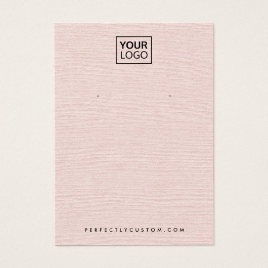 Logo d'apparence de lin rose vierge QR carte d'aff (Devant)