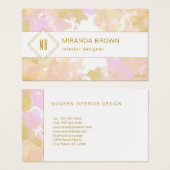 Logo d'aquarelle unique moderne Abstrait Pink Gold (Devant & derrière)