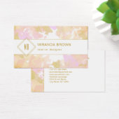 Logo d'aquarelle unique moderne Abstrait Pink Gold (Bureau)