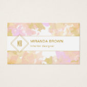 Logo d'aquarelle unique moderne Abstrait Pink Gold (Devant)