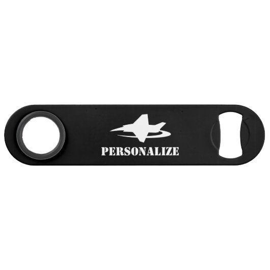 Logo d'avion de chasse personnalisé Bouteille Pro (Devant (Horizontal))