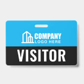 Logo de badge de visiteur Construction chantier bl (Avant)