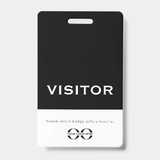 Logo de badge de visiteur professionnel (Avant)