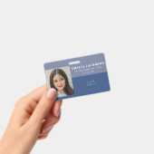 Logo de badge photo d'identité professionnel bleu  (Manuel / portable)