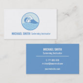 Logo de baignade Carte de visite instructeur de na (Devant / Derrière)