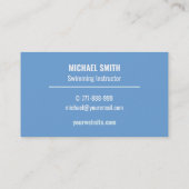 Logo de baignade Carte de visite instructeur de na (Dos)