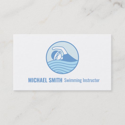 Logo de baignade Carte de visite instructeur de na (Devant)