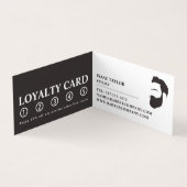 Logo de barbe, Barbiers pour hommes, carte de fidé (Intérieur)
