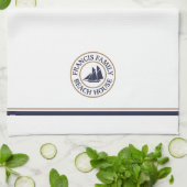 Logo de bateau nautique personnalisé Serviette de (Plié)