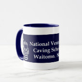 Logo de bleu de tasse de _de NVCS Waitomo (Devant gauche)