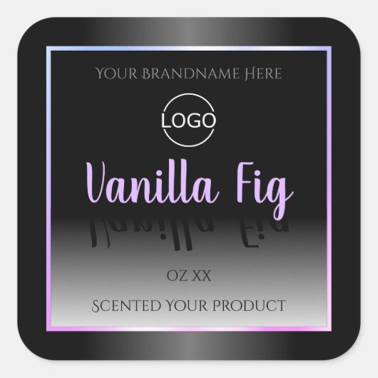 Logo de cadre lumineux Étiquette noir et blanc (Devant)