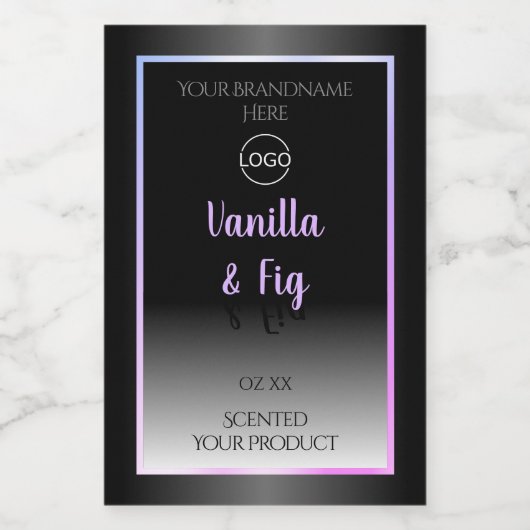 Logo de cadre lumineux Étiquette noir et blanc (Étiquettes simples)