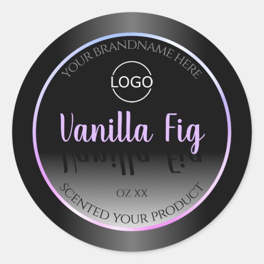 Logo de cadre lumineux Étiquette noir et blanc (Devant)