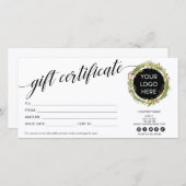 logo de carte cadeau moderne de Noël Wreath (Devant / Derrière)