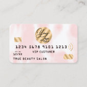 Logo de carte de crédit or rose blanc (Devant)
