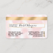 Logo de carte de crédit or rose blanc (Dos)