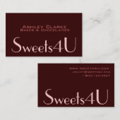 Logo de carte de visite de boulangerie (Devant / Derrière)