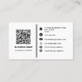 Logo de carte de visite personnalisé, Code Qr, inf (Dos)