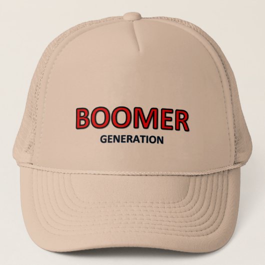Logo de casquette de génération de baby boomer (Devant)