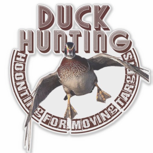 Logo de chasse au canard Sticker (Devant)