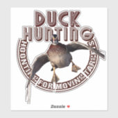 Logo de chasse au canard Sticker (Feuille)