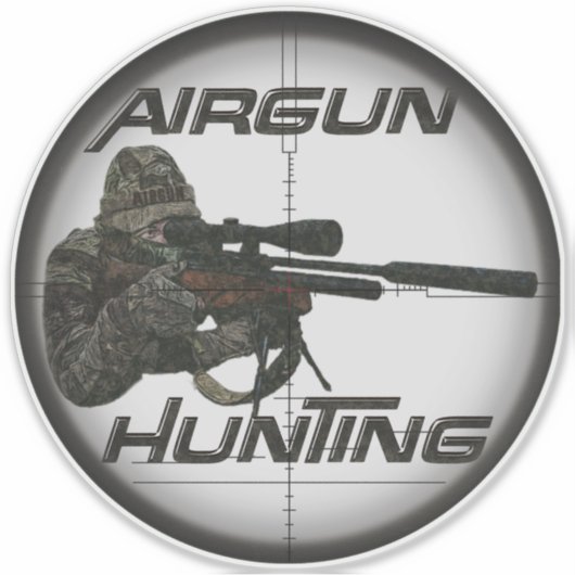 Logo de chasse aux fusils Sticker (Devant)