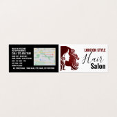 Logo De Cheveux, Stylo Cheveux, Carte De Fidélité  (Extérieur déplié)