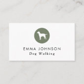 Logo de chien Grooming Marche Sage Green Carte de  (Devant)