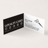 Logo de ciseaux Barbiers hommes carte de fidélité  (Intérieur)