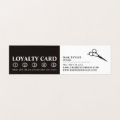 Logo de ciseaux Barbiers hommes carte de fidélité  (Intérieur déplié)
