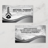 Logo de clé de la maison | Carte de visite en pier (Devant / Derrière)