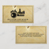 Logo de clé de ville | Carte de visite du grain de (Devant / Derrière)