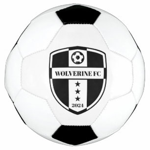 Logo de club de football moderne noir et blanc