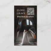 Logo de code QR de carte de visite photo éditorial (Devant)