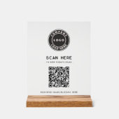 Logo de code QR Moderne sans contact (Recto)