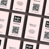 Logo de code QR moderne simple Carte de visite ros