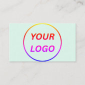 Logo de code QR scannable Carte de visite blanche (Devant)