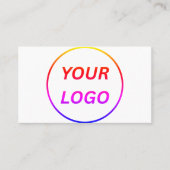 Logo de code QR scannable Carte de visite blanche (Devant)