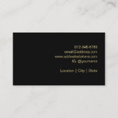 Logo de code QR Simple Black Gold Carte de visite (Dos)