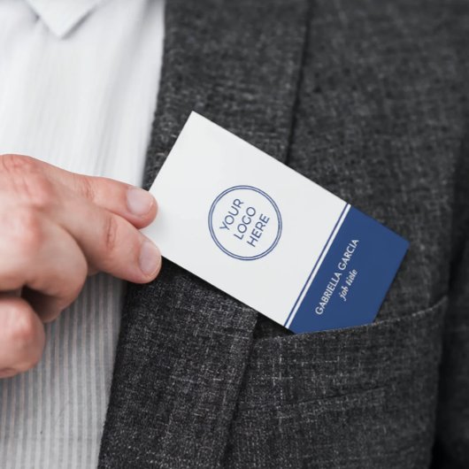 Logo de code QR Simple Carte de visite bleu