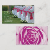 Logo de coeur de rose de carte de visite de (Devant / Derrière)