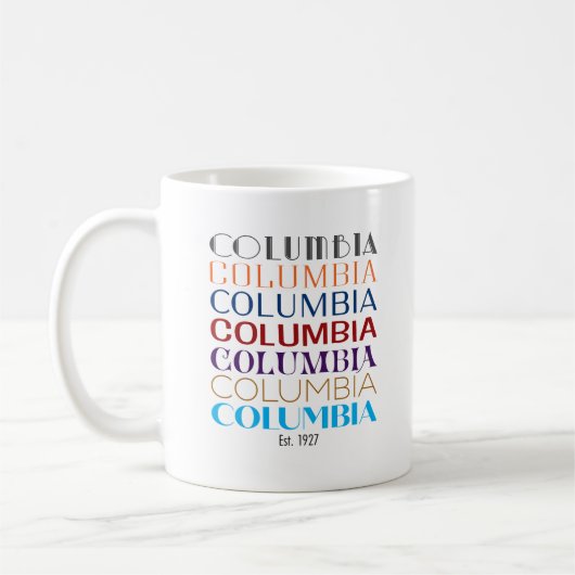 Logo de Columbia, Décades Café Mug (Gauche)