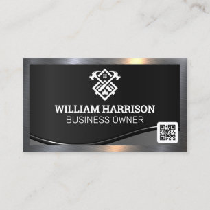 Logo de construction Carte de visite de code QR