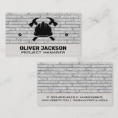 Logo de construction | Carte de visite de mur de b (Devant / Derrière)