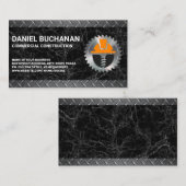 Logo de construction | Carte de visite en acier (Devant / Derrière)