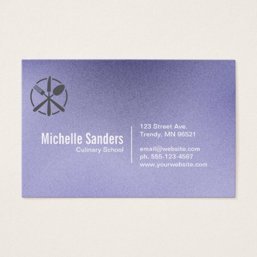 Logo de couverts | Texture violette (Devant)