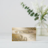 Logo de dent de feuille d'étincelle d'or de carte (Debout devant)