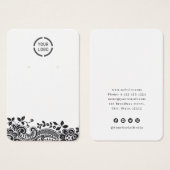 Logo de dentelle noire personnalisé écran d'oreill (Devant & derrière)